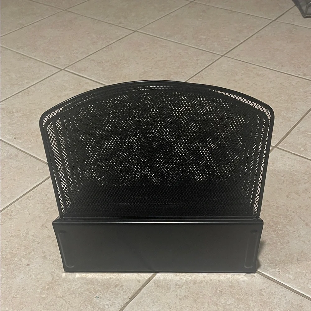 Black Mesh Desk File Organizer - Multi-Slot Home Storage